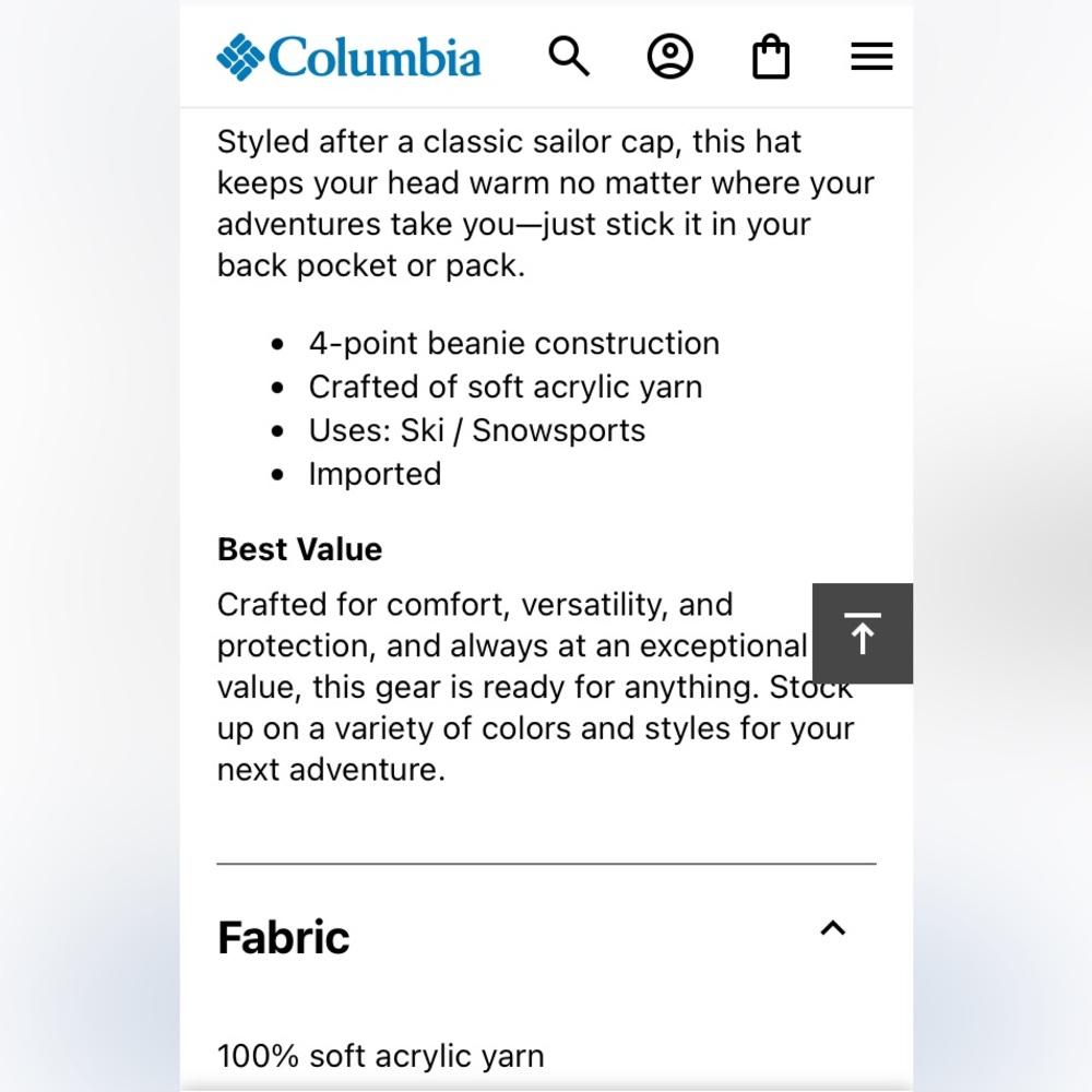 NEW Columbia Whirlibird Beanie - Cirrus Grey - Picture 4 of 5